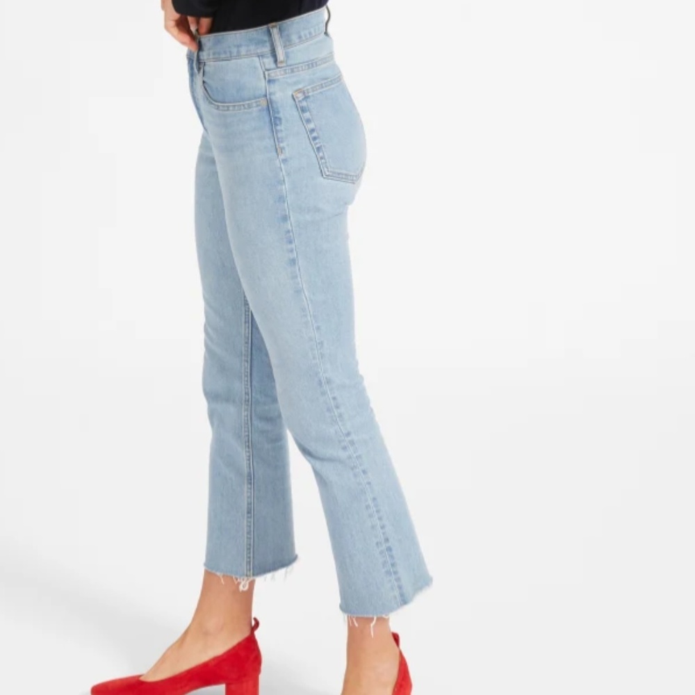 Everlane Kick Crop Light Wash Denim
